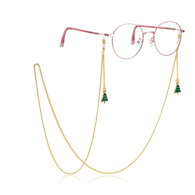 AllenCOCO Christmas Tree Glasses Chain, Glasses Strap For Women Sunglasses - 14K Gold Eyeglasses Chain, Eye Glasses Holders Around Neck - Image 5