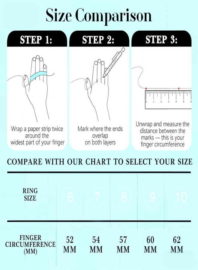GWH Gold Rings for Women - Non Tarnish Dainty Cubic Zirconia Rings Trendy Statement Stacking Rings Wedding Jewelry for Women Size 10 - Image 5