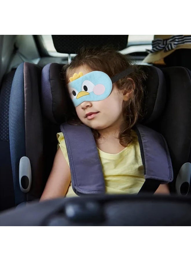 أقنعة النوم للأطفال ، أقنعة النوم ، 4 أقنعة عيون حيوان لطيف ، أشرطة الكتف قابلة للتعديل ، أقنعة النوم الكرتونية ، أقنعة النوم الناعمة ، مناسبة لقيلولة ، السفر ، التخييم - Image 4