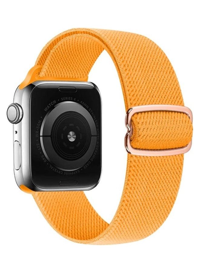 NIBEMINENT Replacement Watchband For Apple Watch Series 7 45mm/6 & SE 5 4 44mm/3 2 1 42mm Yellow - Image 2