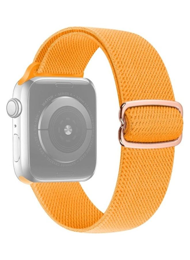 NIBEMINENT Replacement Watchband For Apple Watch Series 7 45mm/6 & SE 5 4 44mm/3 2 1 42mm Yellow - Image 1