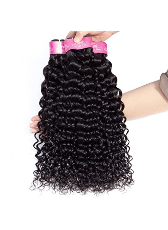 Odir Water Wave Human Hair 1 Bundle 24 Inch Unprocessed 9A Brazilian Wat and Wavy Virgin Hair Bundles Curly Hair Weft 100g Natural Color - Image 3
