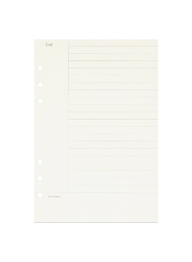 Zelten 1 Pack A5 45 Sheets/90 Pages Connell Loose Leaf Punched Paper Refills Paper for 6 Hole Binder Personal Organizer Diary Notebook Refillable Planner - Image 2