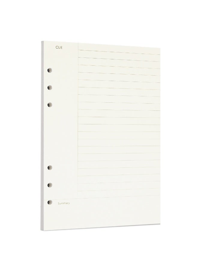 Zelten 1 Pack A5 45 Sheets/90 Pages Connell Loose Leaf Punched Paper Refills Paper for 6 Hole Binder Personal Organizer Diary Notebook Refillable Planner - Image 1