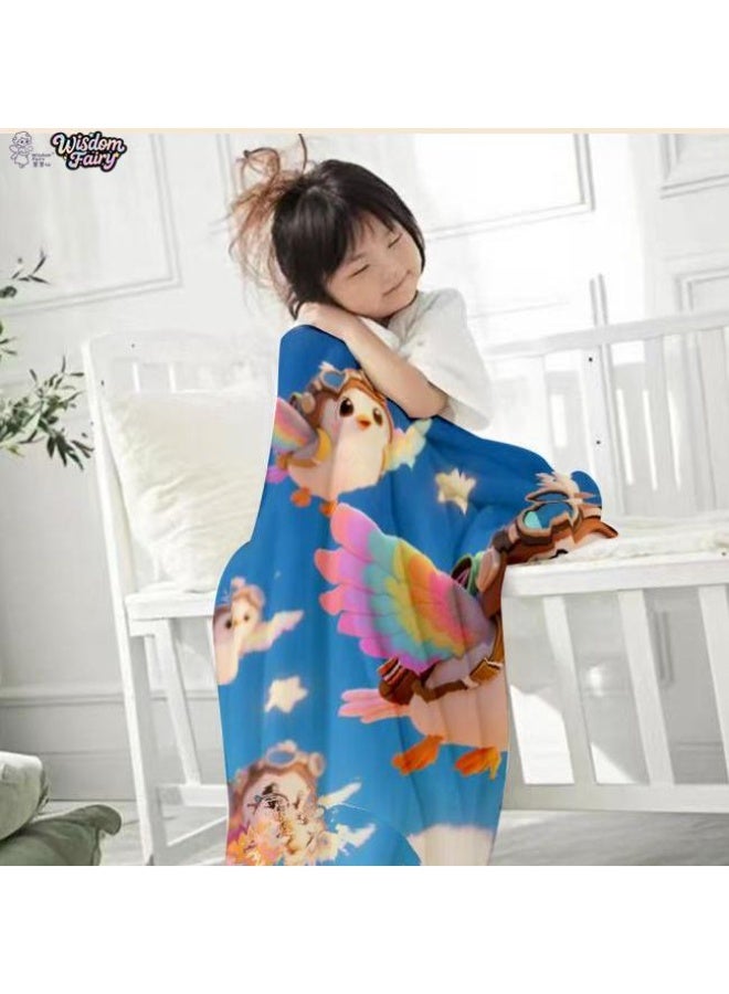 عام Wisdom Fairy (أحدث) بطانية رقيقة من الفانيلا (دافئة ومريحة، ومناسبة للنوم، واستخدام اللعبة، وإزالة الغبار والرمل) 150 سم * 200 سم - 55 - Image 1