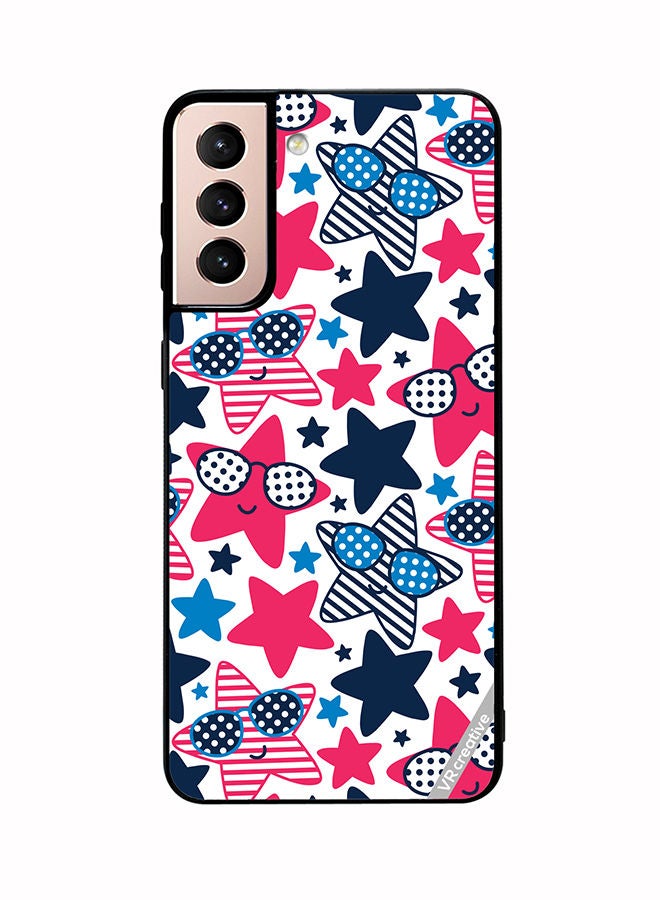 VR CREATIVE Protective Case Cover For Samsung Galaxy S21 Plus 5G Star Pattern Vector Design Multicolour - Image 1