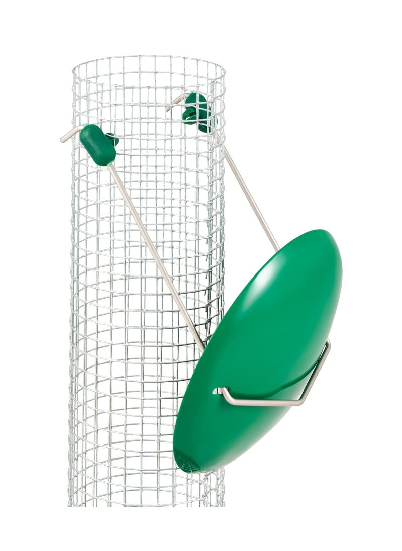 3Pack Metal Bird Feeder, Squirrel-Proof Hanging Bird Feeder Station for Garden, Backyard, Lawn Set of Tube, Dense Mesh, Coarse Mesh Wild Bird Feeders for Nuts, Seeds, Fat Balls
