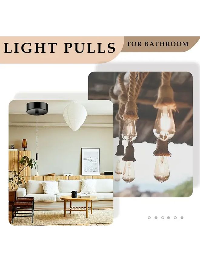 Black Ceiling Light Switch With Anti Slip Cord Chain Control Smart Compatible - Image 5