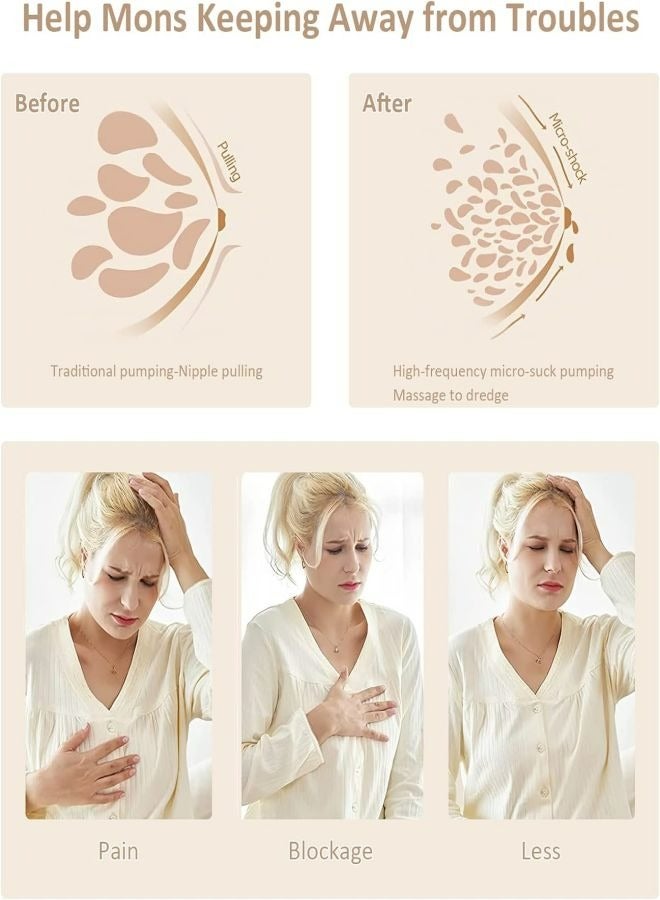 مي وان المضخة الكهربائية القابلة للارتداء للسيدات بدون استخدام اليدين,مضخة الثدي الكهربائية بدون استخدام اليدين, شفاط حليب شفاطة حليب الثدي الالكترونية, جهاز شفط الحليب الكهربائي بالاضافة الى 6 حافظات للحليب الطبيعي قابل للتخزين - Image 3