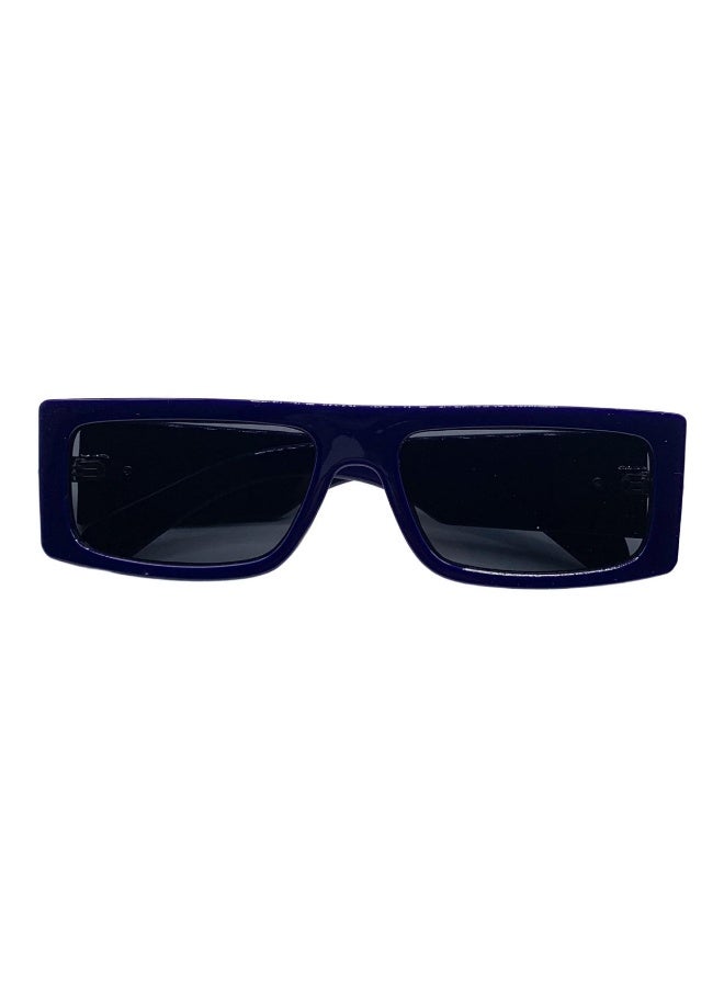 Influence Germany - Stylish Rectangular Sunglasses with Dark Blue Frame with Gold Tone Hinge Detail - Image 5
