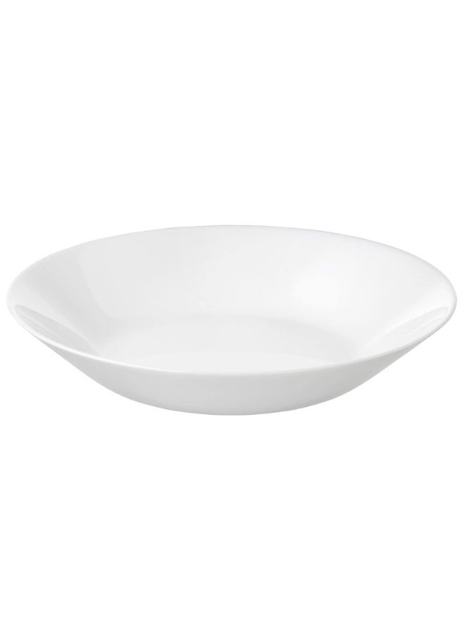 OFTAST 24-Piece Porcelain Dinner Set Includes 6 Dessert Plates, 6 Deep Plates, 6 Flat Plates, And 6 Soup Bowls. Dishwasher And Microwave Safe. White.  - Image 5