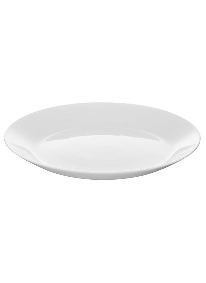 OFTAST 24-Piece Porcelain Dinner Set Includes 6 Dessert Plates, 6 Deep Plates, 6 Flat Plates, And 6 Soup Bowls. Dishwasher And Microwave Safe. White.  - Image 4