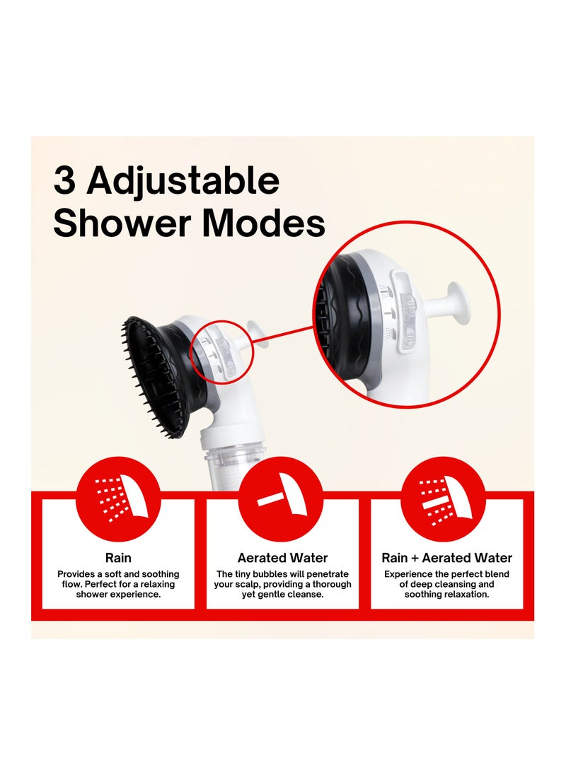 K-HEADSPA Korean Shower Head with Water Filtration System Massage Head, Activated Carbon Filter (ACF) and Vitamin Gel for Scalp Care and Healthier Hair Growth - Rose Scent  - Image 5