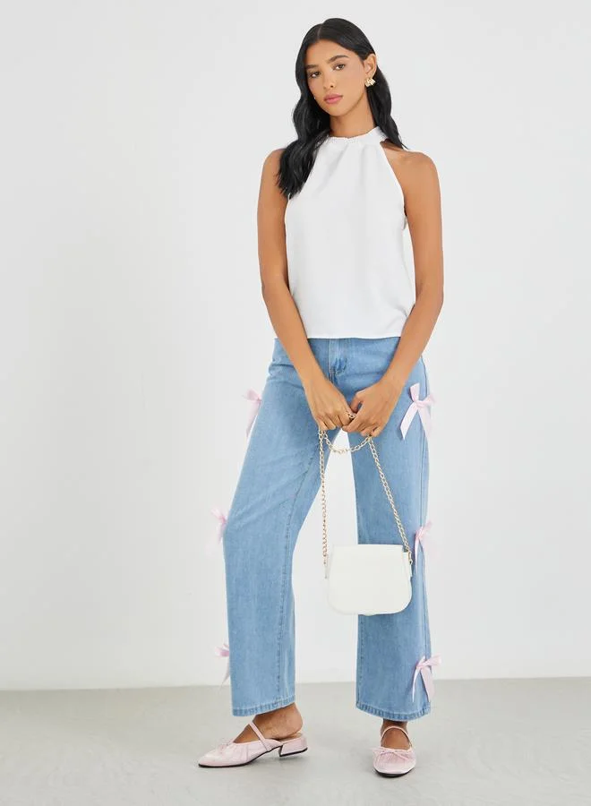تايك تو Take Two Solid Halter Neck Casual Cami