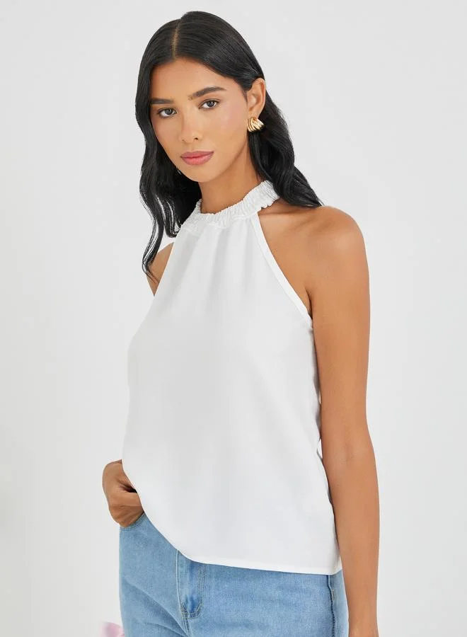 تايك تو Take Two Solid Halter Neck Casual Cami