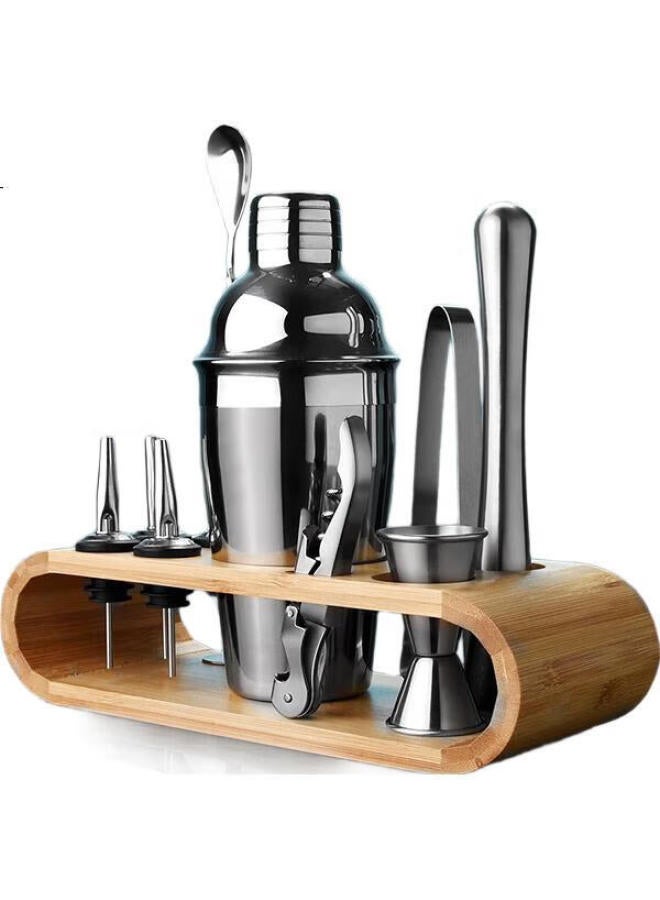Cliton 304 Stainless Steel Cocktail Shaker Set, Milk Tea Shop Hand-Shaken Lemon Tool, Cocktail Manual Shaker, 12-Piece Set - Image 1
