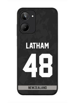 Cover for Realme 10 4G Case , Rugged Black Slim fit Soft Flexible Thin Protective Phone Cases - Player Name - Tom Latham, Jersey Number- 48