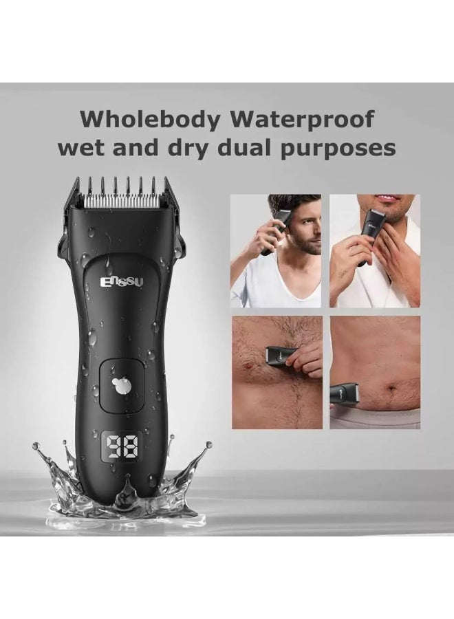 ENSSU Body Hair Trimmer for Men Waterproof Electric Groin & Beard Trimmer - Image 3