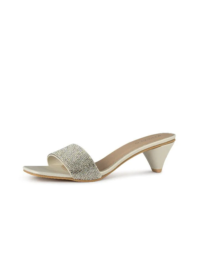 فينتشي صندل بكعب متوسط بحزام واحد