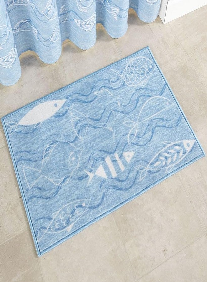 The Lakeside Collection Bluefin Bay Bathroom Collection - Shower Curtain - Image 1