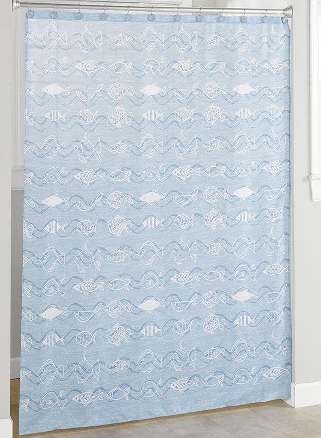 The Lakeside Collection Bluefin Bay Bathroom Collection - Shower Curtain - Image 4