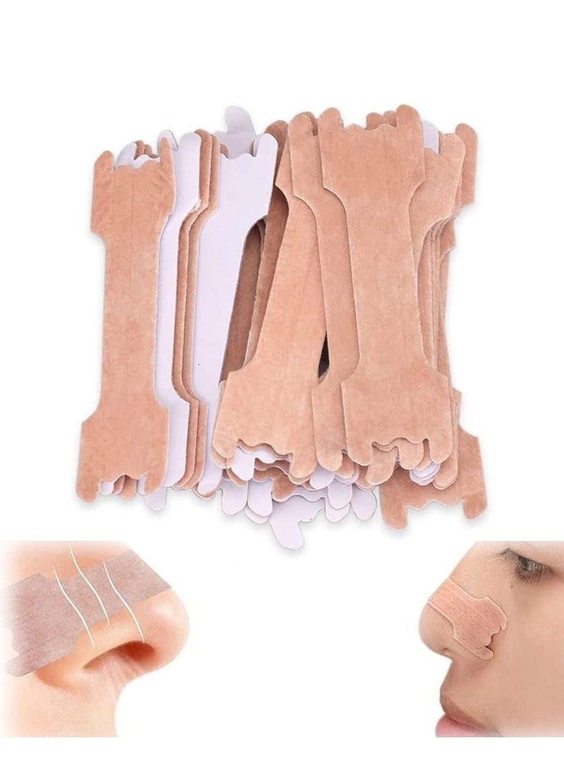 SYOSI Anti Snore Nasal Strips Nose For Sinus Relief Strip to Stop Snoring Breathe Sleeping Non-woven Stick Large Disposable Right Men and Women 100PCS  - Image 1