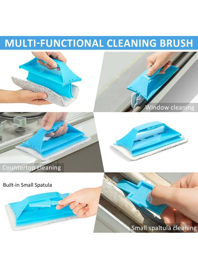 HLWDFLZ Microfiber Duster Kit 23pcs with 30 to 100 Inches Extension Pole and Extendable Window Squeegee, Washable and Bendable Feather Duster for Cleaning Ceiling Fans, High Ceilings, Cobwebs, Blinds - Image 5