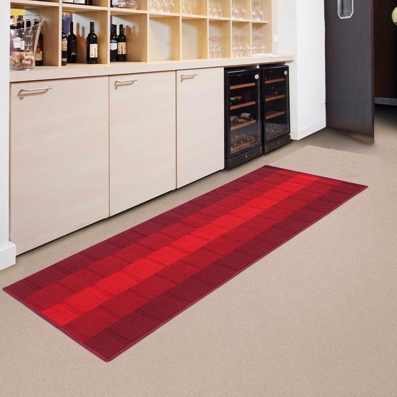 Status Contract Polypropylene Anti Skid Runner for Living Area | Rug for Bedroom |Rug for Dining Kitchen | Rug for Dining Table | Rug for Floor with Anti Slip Backing- 56X140 CM, Red - Image 5