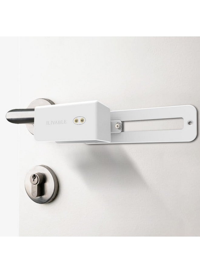 ILIVABLE Childproof Door Lever Lock, ILIVABLE Door Handle Lock for Kids Safety. Allows Parents to Access Door from Both Sides, 3M Adhesive or Screws (Right Hand Style, 1 Pack) - Image 1