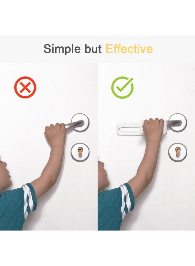 ILIVABLE Childproof Door Lever Lock, ILIVABLE Door Handle Lock for Kids Safety. Allows Parents to Access Door from Both Sides, 3M Adhesive or Screws (Right Hand Style, 1 Pack) - Image 3