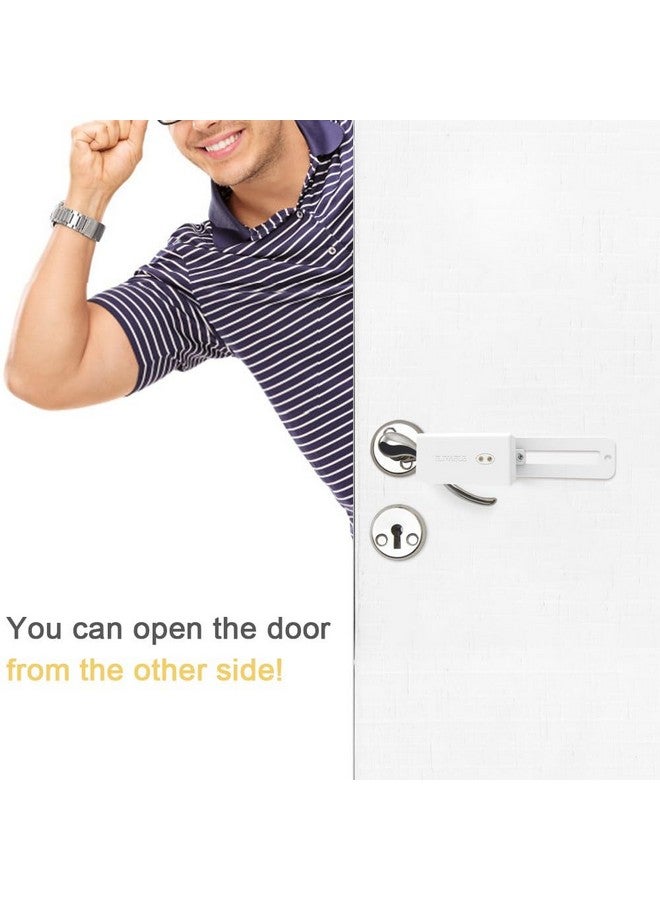 ILIVABLE Childproof Door Lever Lock, ILIVABLE Door Handle Lock for Kids Safety. Allows Parents to Access Door from Both Sides, 3M Adhesive or Screws (Right Hand Style, 1 Pack) - Image 2