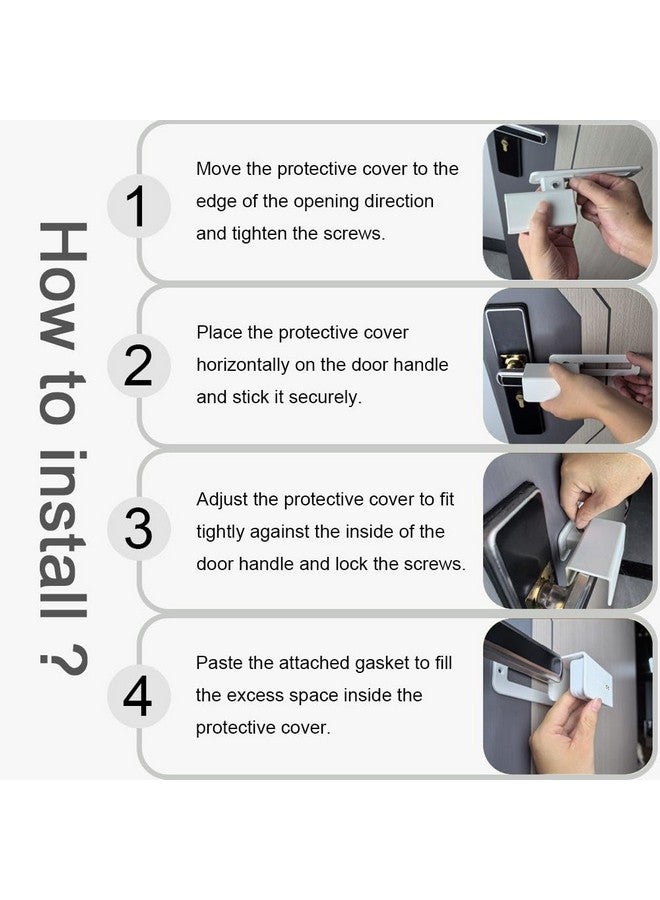 ILIVABLE Childproof Door Lever Lock, ILIVABLE Door Handle Lock for Kids Safety. Allows Parents to Access Door from Both Sides, 3M Adhesive or Screws (Right Hand Style, 1 Pack) - Image 4