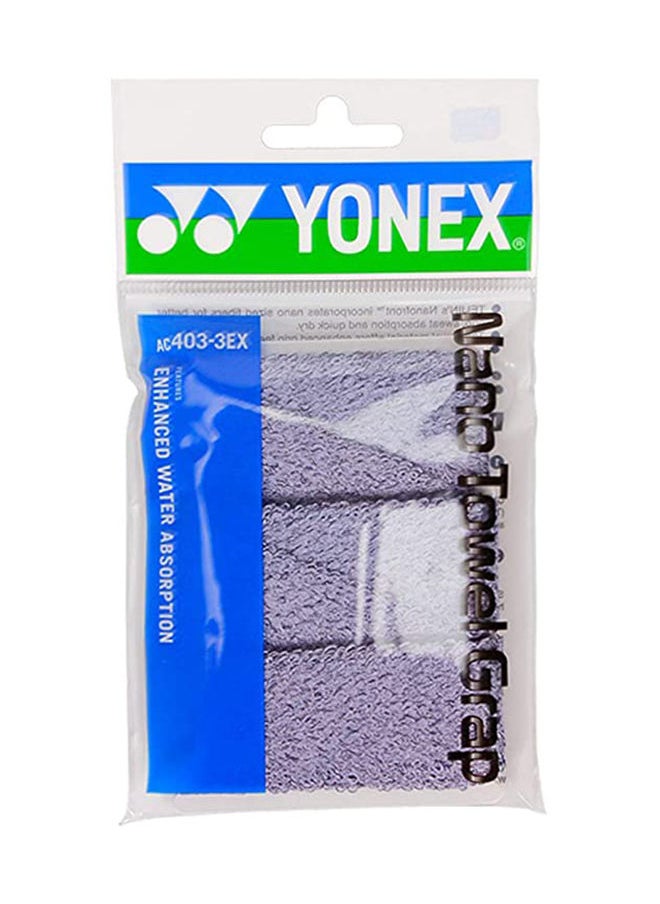 Yonex Yonex AC-403-3EX Nano Towel Grip, Grey  - Image 1