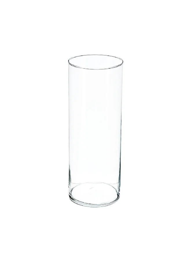 atmosphera Sleek and Modern Design Cylindrical Glass Vase Clear 40 cm 110295