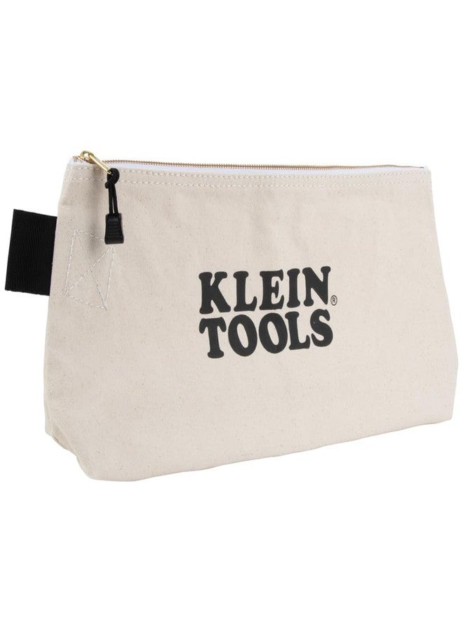 Klein Tools 62042 16-Inch Zipper Bag, Extra Long, No. 10 Canvas, Heavy Duty Tool Bag, 3-Inch Stand-Up Bottom, Multipurpose for Tools or Crafts - Image 1