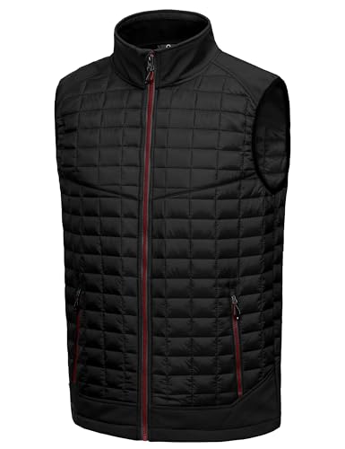 Little Donkey Andy Men’s Lightweight Puffer Vest, Warm Outdoor Sleeveless Jacket for Hiking Travel Running Black XL - Image 1