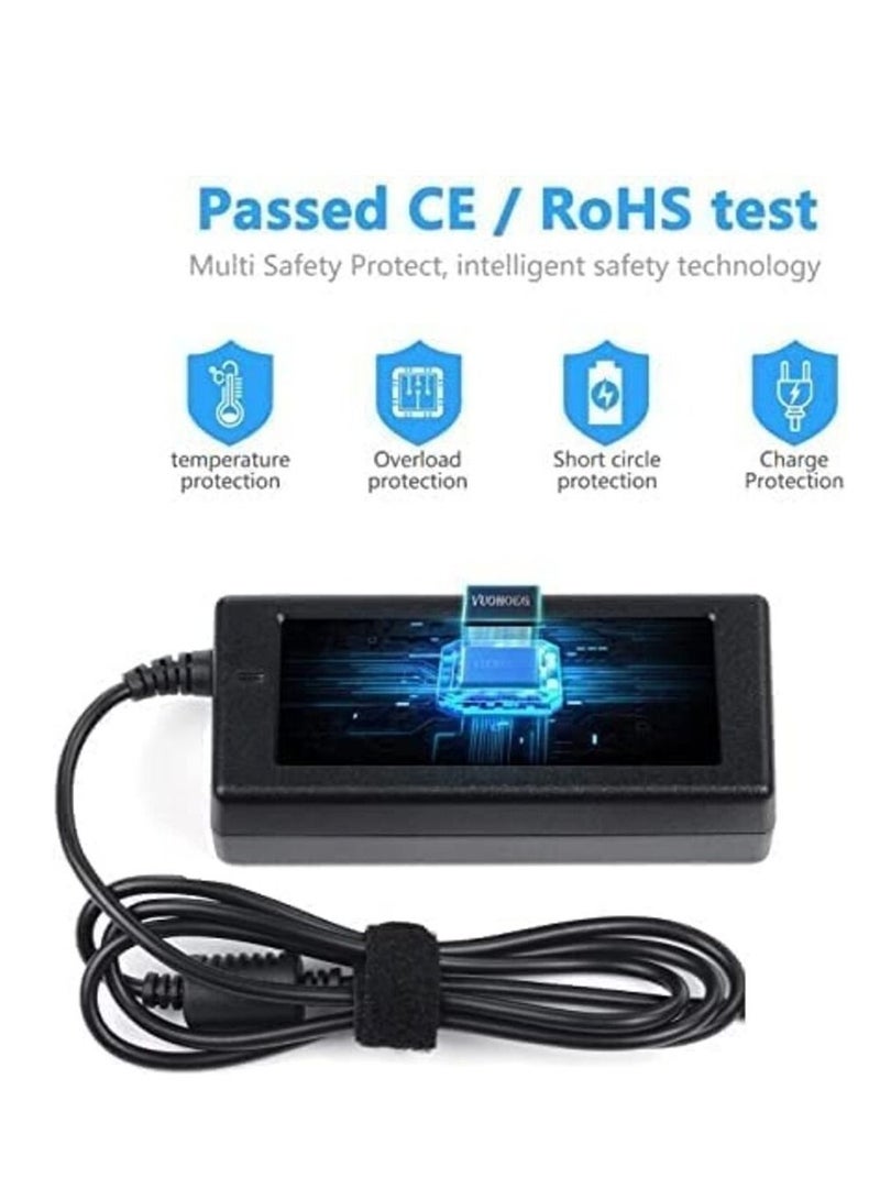 Ntech شاحن لابتوب أيسر NTECH 65W 19V/3.42A موصل أصفر وكابل طاقة أسود نصائح 5.5x1.7mm - Image 2