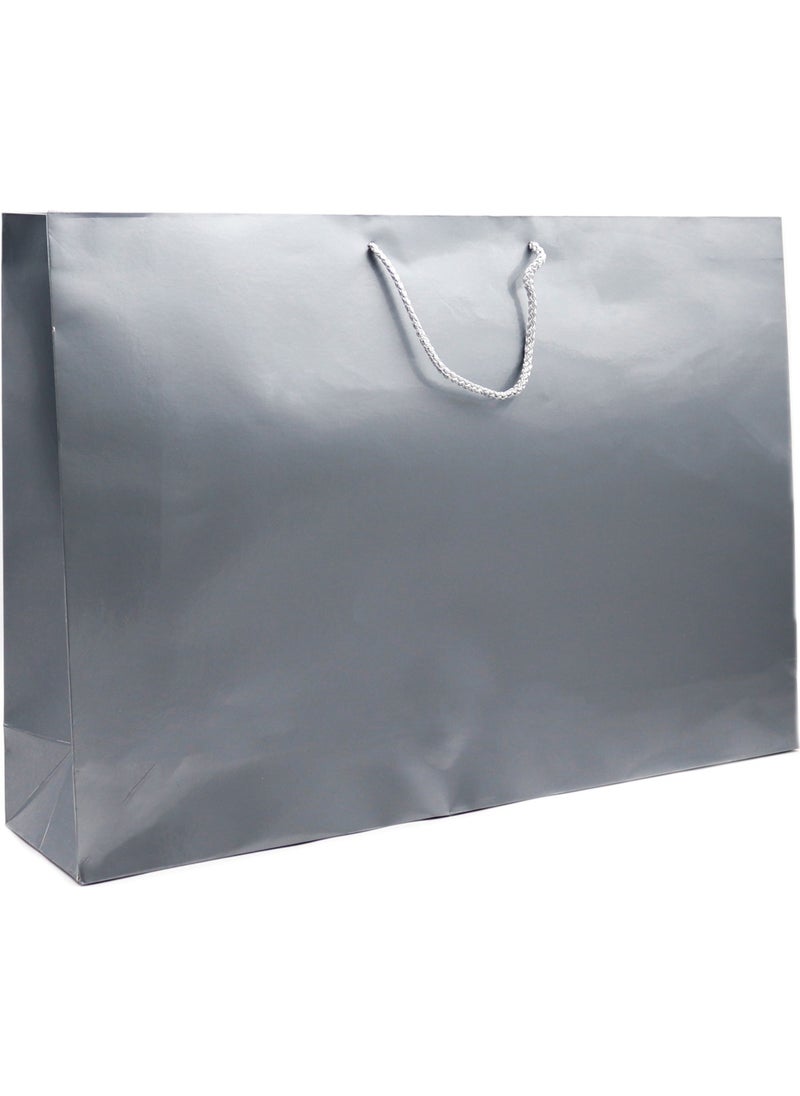 Repro Design Silver Premium Cardboard Bag 54 x 38 x 12 cm 2 Pieces Gift Bag  - Image 1