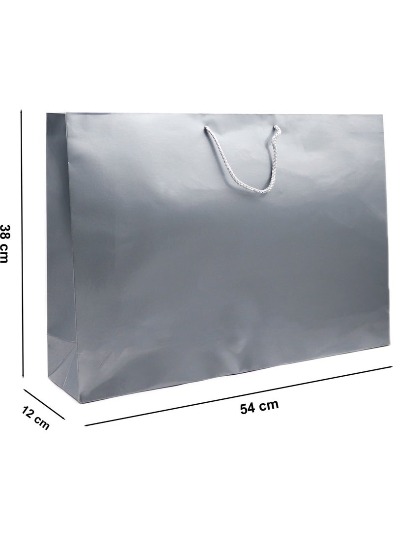 Repro Design Silver Premium Cardboard Bag 54 x 38 x 12 cm 2 Pieces Gift Bag  - Image 3