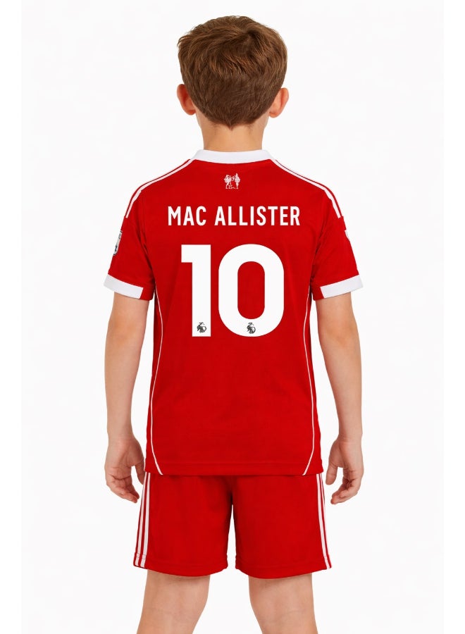 Toyland Liverpool FC Team Jersey Number 10 Kids Set– Football Kit Short Sleeve T-Shirt with Matching Shorts, Breathable Soccer Uniform-Size 34 - Image 3