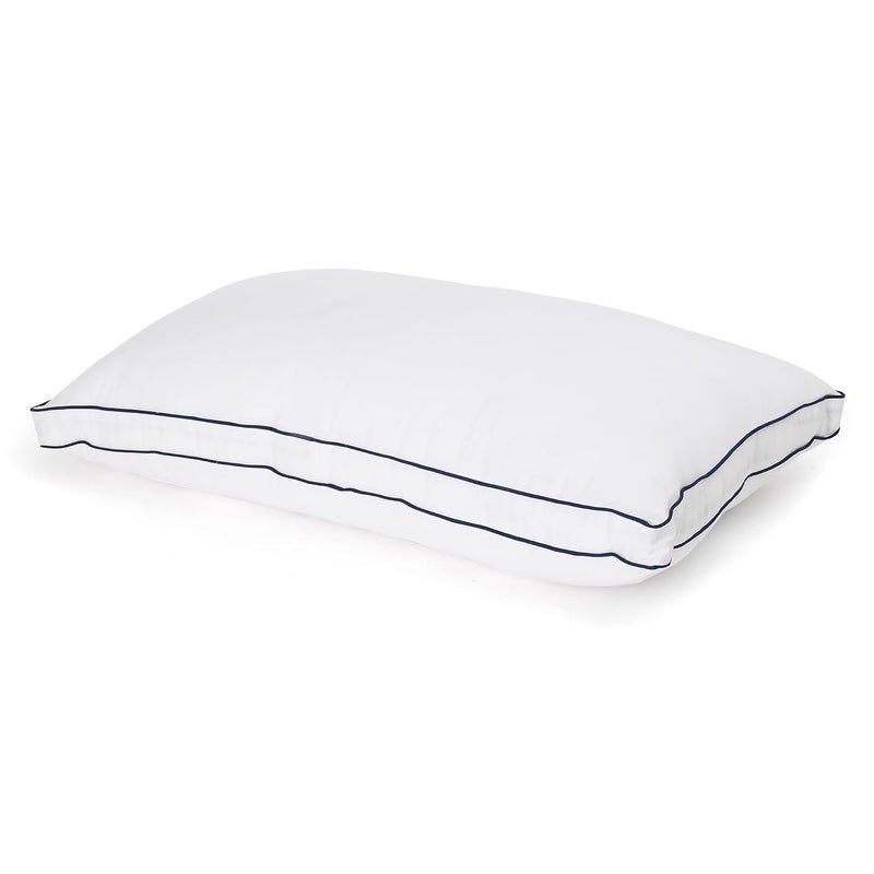 Elarra Home Supersoft Microfiber Loft Pillow White Blue Piping Size 43 cms x 68 cms 300TC Cotton Fabric 1200 GMS Super Soft Machine Washable Set of 1 - Image 4