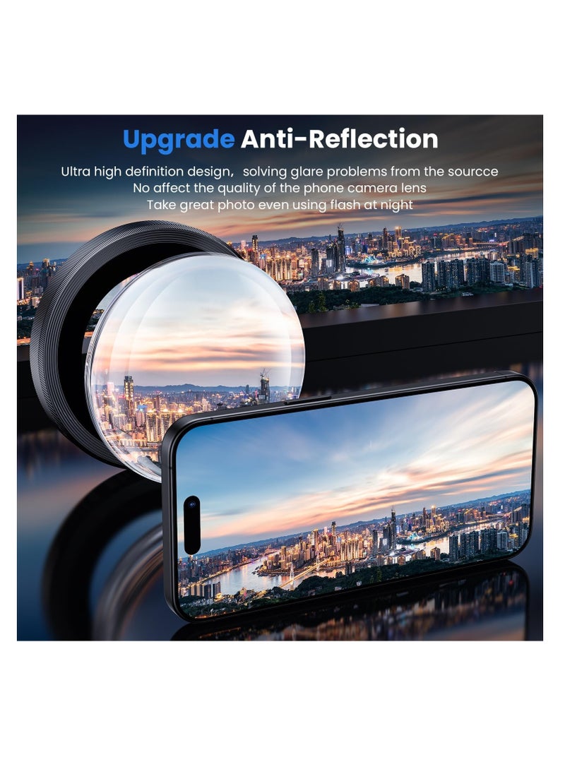 Aookay For iPhone 16 Pro / iPhone 16 Pro Max Camera Lens Protector, [Keep Original Shooting] Shatterproof 9H Ultra HD Tempered Metal Glass Camera Screen Protector Cover Film Accessories (Titanium Black)  - Image 2