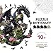 Purdicra Wooden Puzzles for Adults Dragon on Castle Wooden Jigsaw Puzzle Unique Animal Shaped Wood Puzzles Adult Christmas Birthday Gifts for FriendsFamily Home Decor 131 133in 290pcs - Image 4