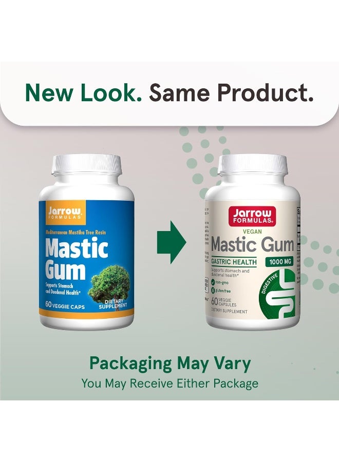 jarrow formulas صمغ الماستيك 1000 ملغ - 60 كبسولة نباتية - تركيبة طبيعية تدعم صحة المعدة، الاثني عشر والفم - مكمل غذائي - 30 حصة