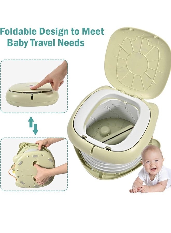 Richtots Premium Portable Potty Seat for Kids Toddler,Foldable Travel Potty Training Seat,Baby Potty Stool for Outdoor,Training Toilet Seat Emergency Toilet for Car, Camping, Outdoor, indoor (Green) - Image 5