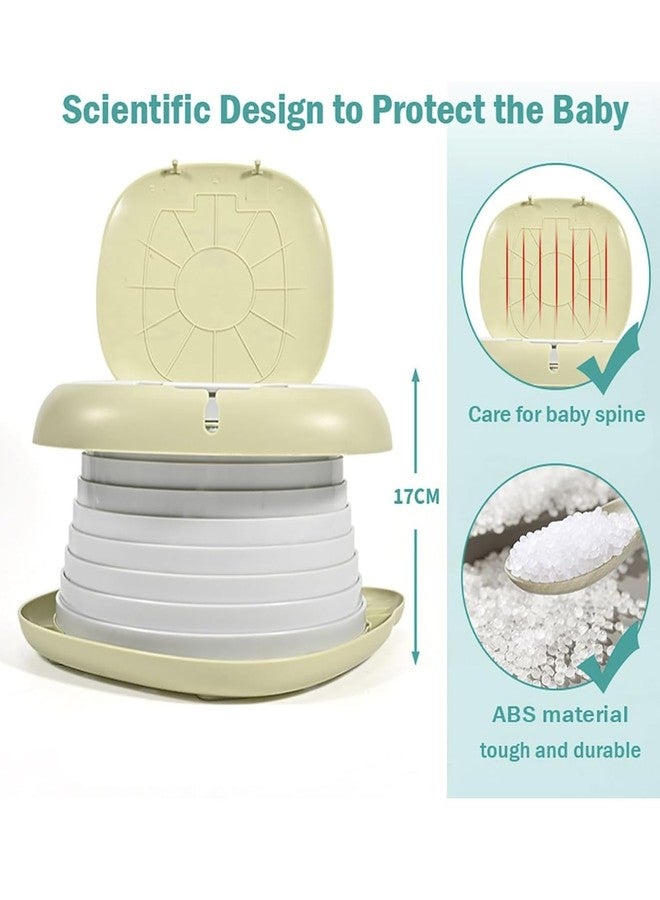 Richtots Premium Portable Potty Seat for Kids Toddler,Foldable Travel Potty Training Seat,Baby Potty Stool for Outdoor,Training Toilet Seat Emergency Toilet for Car, Camping, Outdoor, indoor (Green) - Image 2