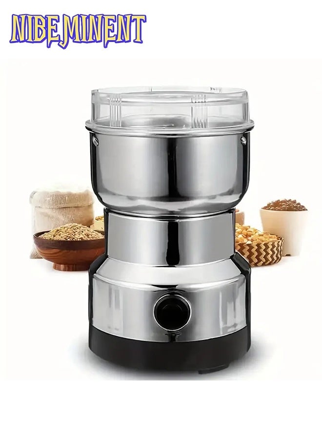 NIBEMINENT High Power Stainless Steel Grinder - Small Household Kitchen Food Crusher, Wall-Mountable, 220-240V Euro Plug, No Battery Needed, Efficient Grinding for Home and Restaurant Use, Kitchen Grinde - Image 1