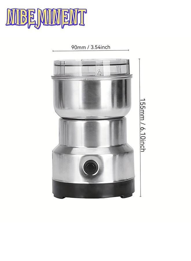 NIBEMINENT High Power Stainless Steel Grinder - Small Household Kitchen Food Crusher, Wall-Mountable, 220-240V Euro Plug, No Battery Needed, Efficient Grinding for Home and Restaurant Use, Kitchen Grinde - Image 3