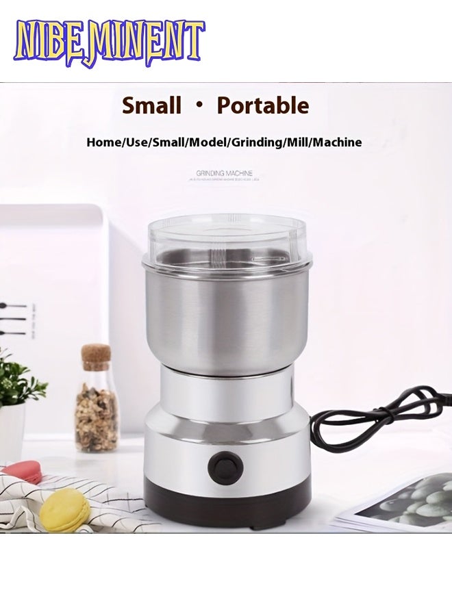 NIBEMINENT High Power Stainless Steel Grinder - Small Household Kitchen Food Crusher, Wall-Mountable, 220-240V Euro Plug, No Battery Needed, Efficient Grinding for Home and Restaurant Use, Kitchen Grinde - Image 4
