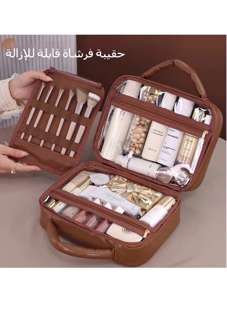 general New high-end large-capacity style cosmetic bag travel portable multi-functional portable cosmetic storage bag - Image 2